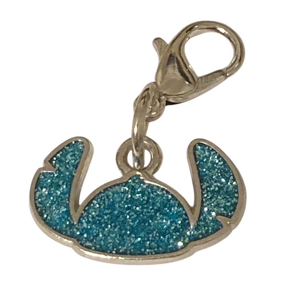 Vintage Disney Lilo & Stitch Clip On Charm Purse Bag Zipper Pull Signed Glitter